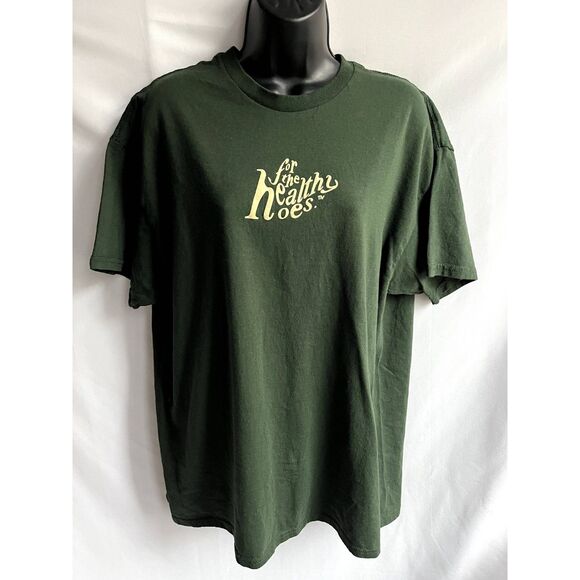 For the Health H*es Olive Green 100% Cotton T Shirt XL Short Sleeve Fitness Gym - Picture 1 of 9